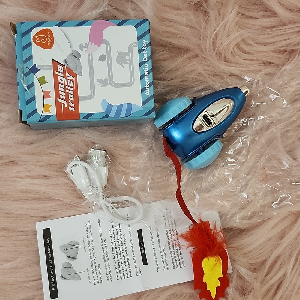 Brand New MIGI PAWS JUNGLE TROLLEY AUTOMATIC CAT TOY 🐱